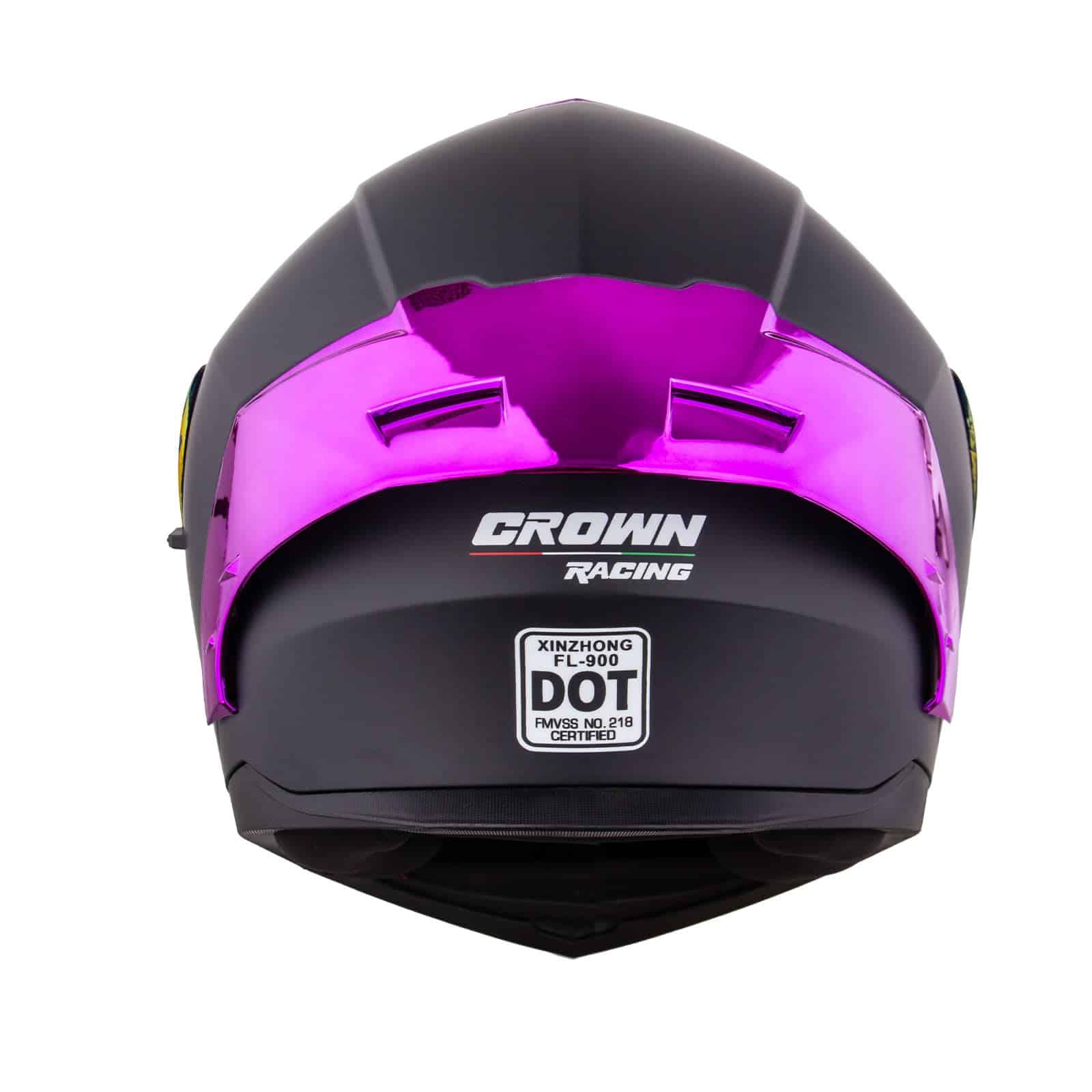 Casco de Moto Modular Integral Morado Crown Racing para - Imagen 6