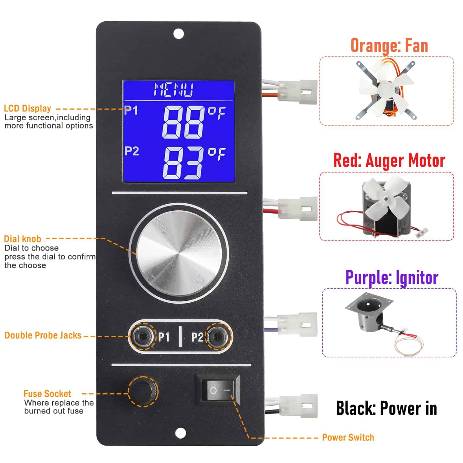 Controlador de Termostato Digital PID Gen 2 Retro Non-WiFi - Imagen 3
