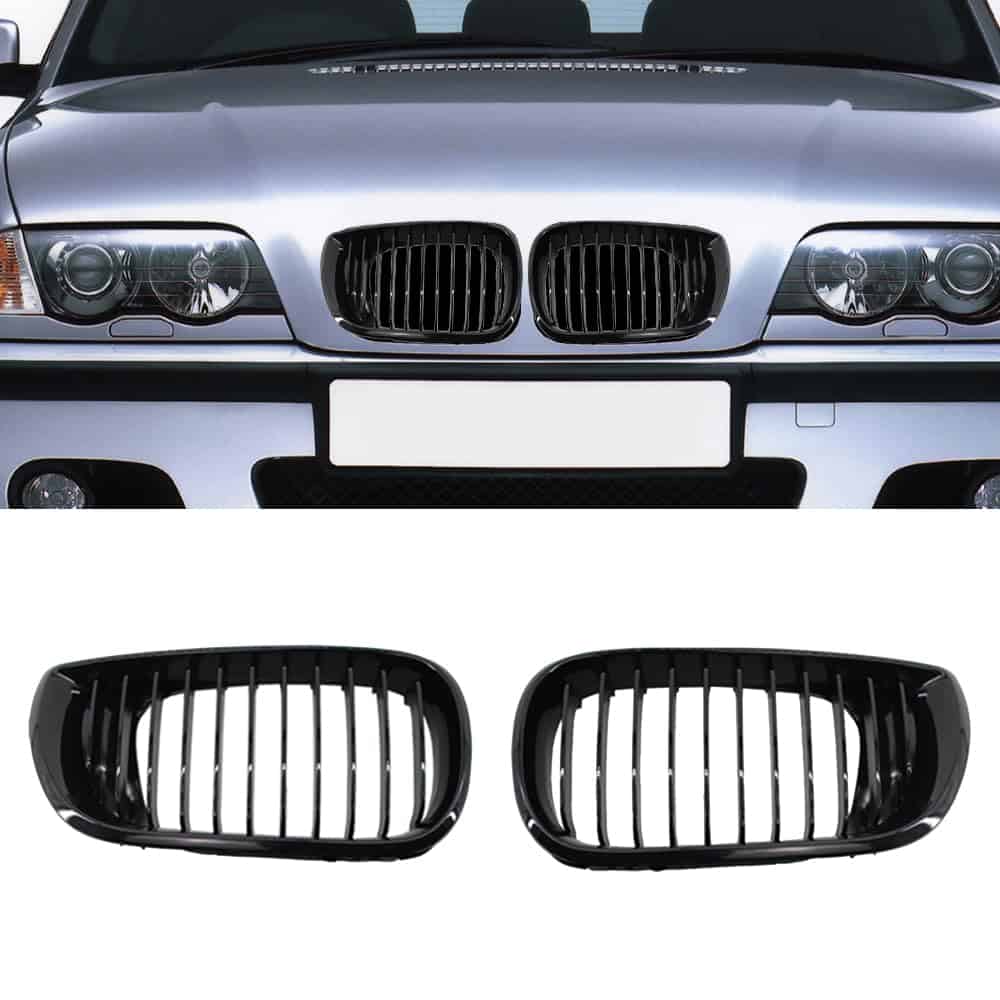 TJFU 1 Par de Rejilla de Parrilla Delantera de Riñón para