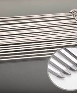 Juego de 24 Brochetas de Barbacoa Cuadradas de Metal de