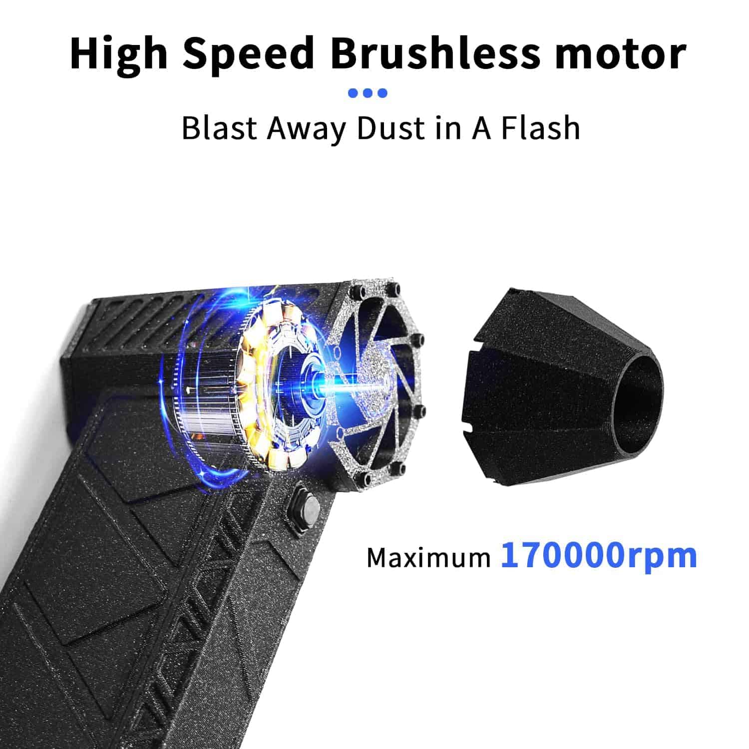 Soplador de Aire Eléctrico Potente QUMOX - Alta Velocidad - Imagen 5