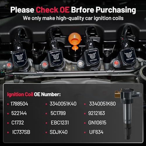 Conjunto de 4 bobinas de encendido BDFHYK Compatible con - Imagen 7