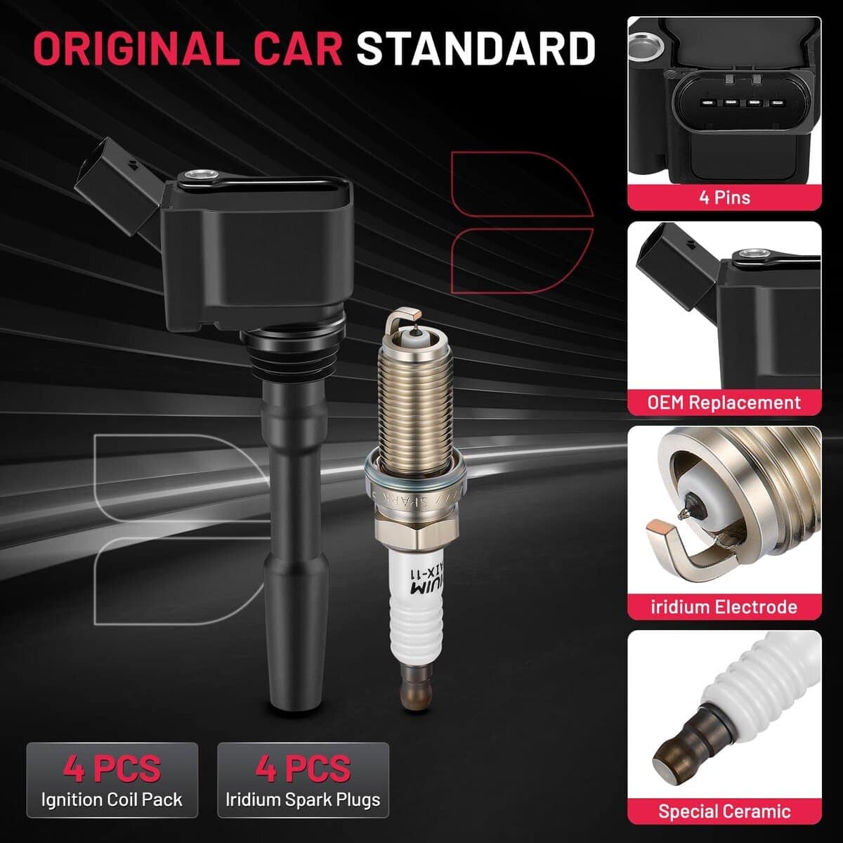 Paquete de Bobina de Encendido BDFHYK 06J905110G y Bujías - Imagen 5