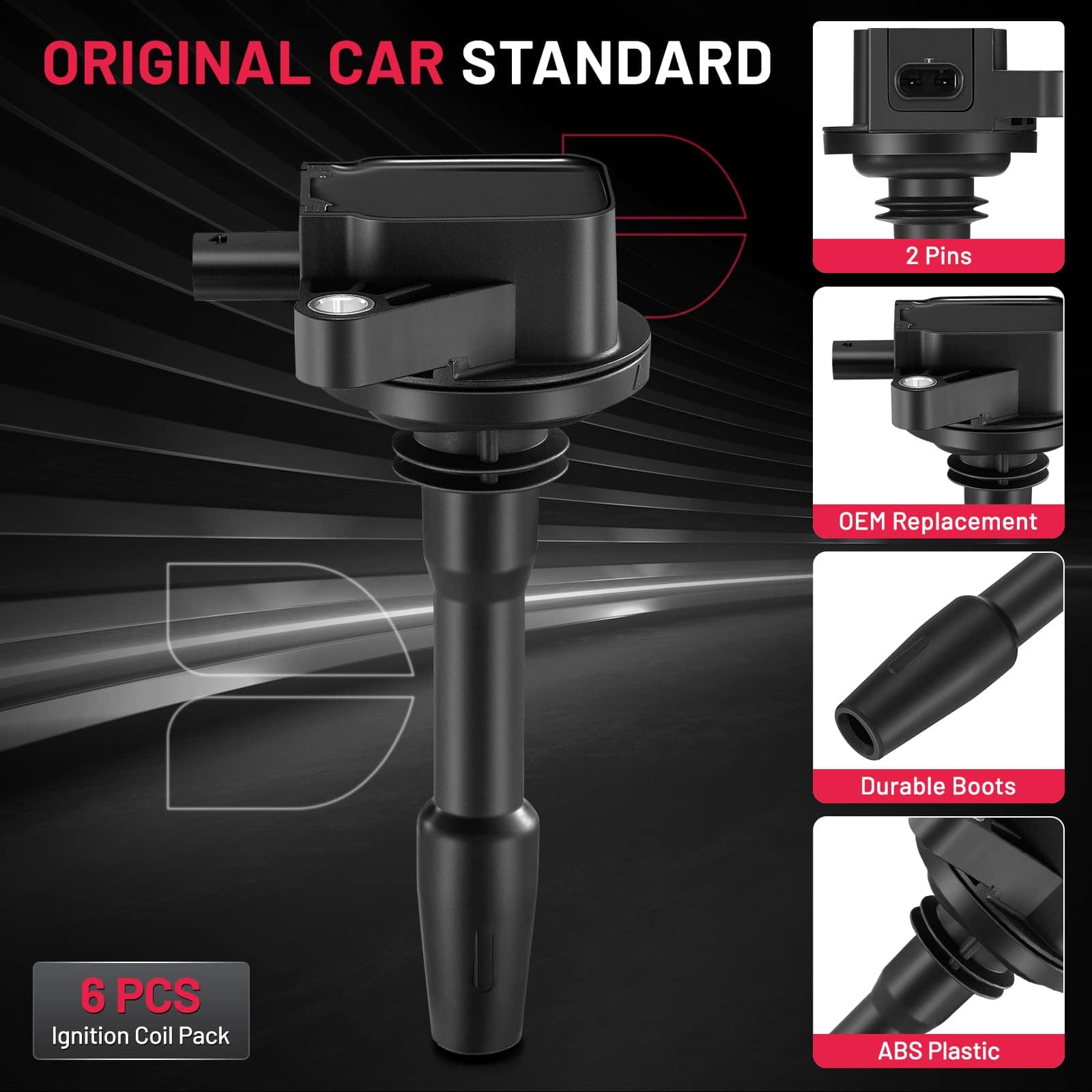 Conjunto de 6 bobinas de encendido BDFHYK -825 DG564 - Imagen 5