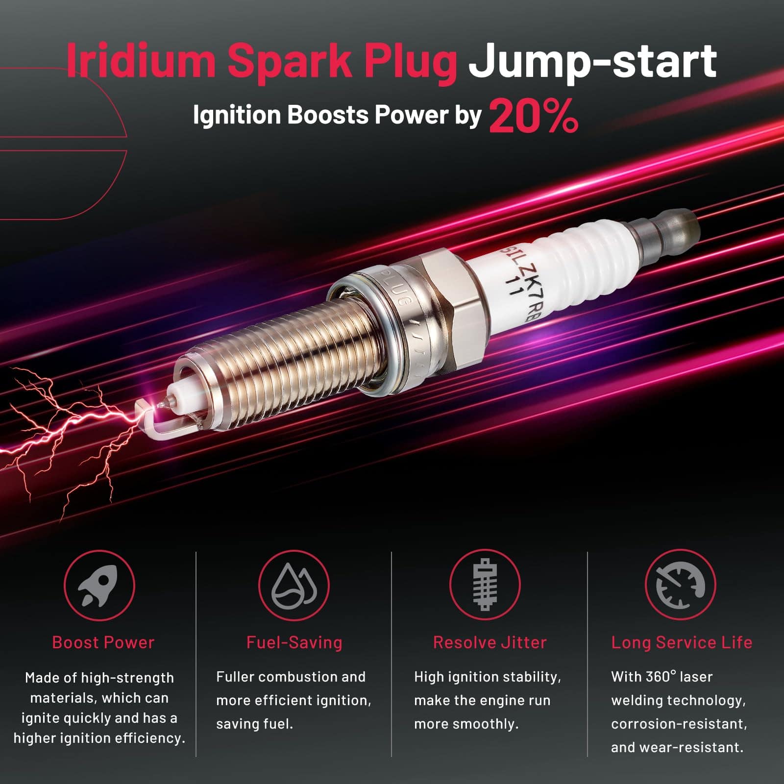 Paquete de bobina de encendido UF816 y bujías de iridio - Imagen 7