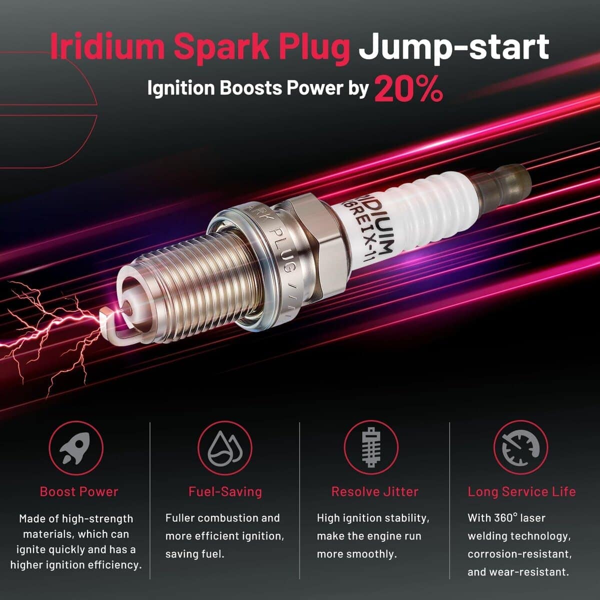 Bobina de Encendido UF522 y Bujías de Iridio 7092 - Imagen 7