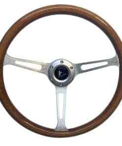 Volante de madera de 15 pulgadas con grano de madera,