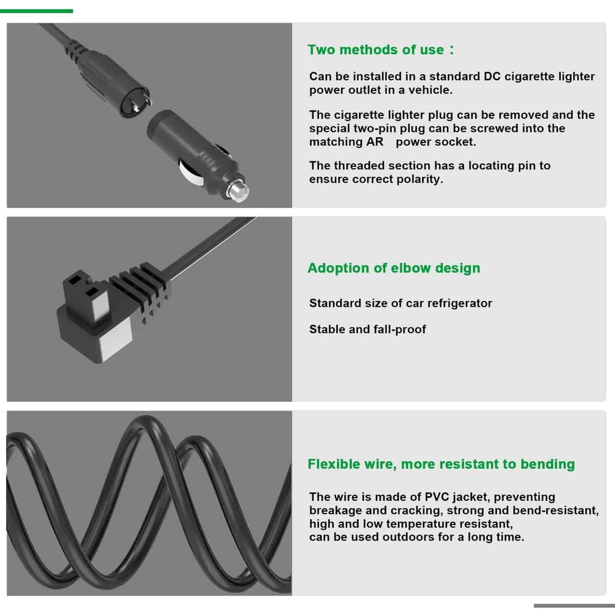 Cable para Refrigerador de 12V para Congeladores 12V - - Imagen 7