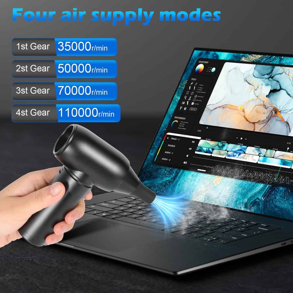 Soplador de Hojas Inalámbrico Portátil de Mano Ventilador - Imagen 3