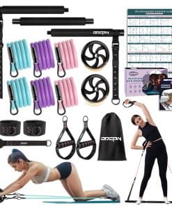 Kit de Barra de Pilates con Bandas de -Negro