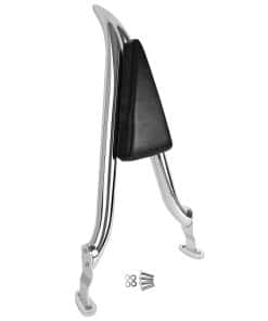 24" Respaldo con Almohadilla cromada para Harley Davidson