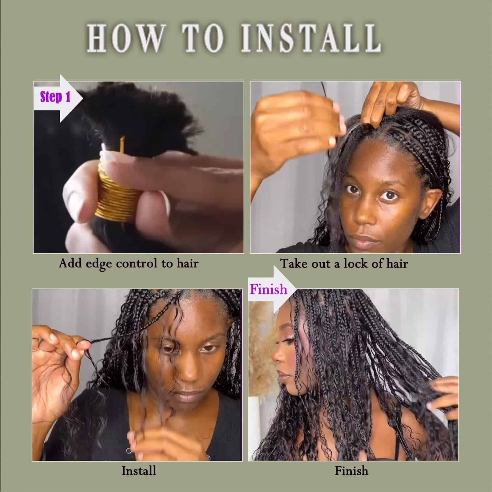 Cabello para Trenzar Humano 100g 24 Pulgadas Rizo Profundo - Imagen 9