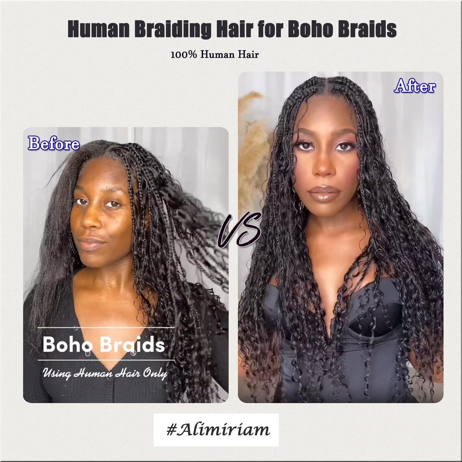 Cabello para Trenzar Humano 100g 24 Pulgadas Rizo Profundo - Imagen 8