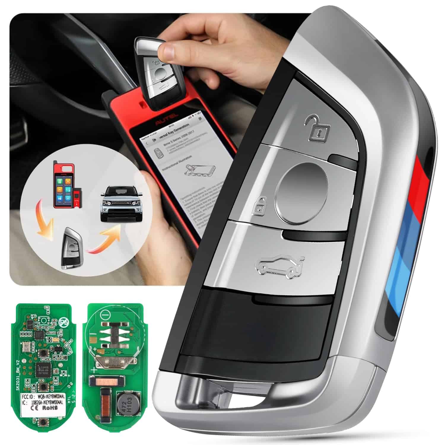 Llave en Blanco Programable Autel MaxiIM, IKEYBW003AL,