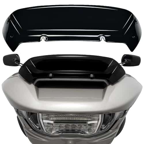 Parabrisas Wave de 4.5" para Harley Davidson -Negro