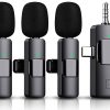 Micrófono inalámbrico Lavalier 3 en 1 para iPhone, iPad,