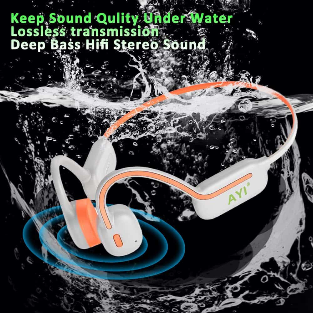 Audífonos de natación profesionales AYI True Bone -Blanco - Imagen 5