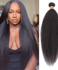 Huarisi Kinky Straight Bundles Yaki Straight Cabello Humano