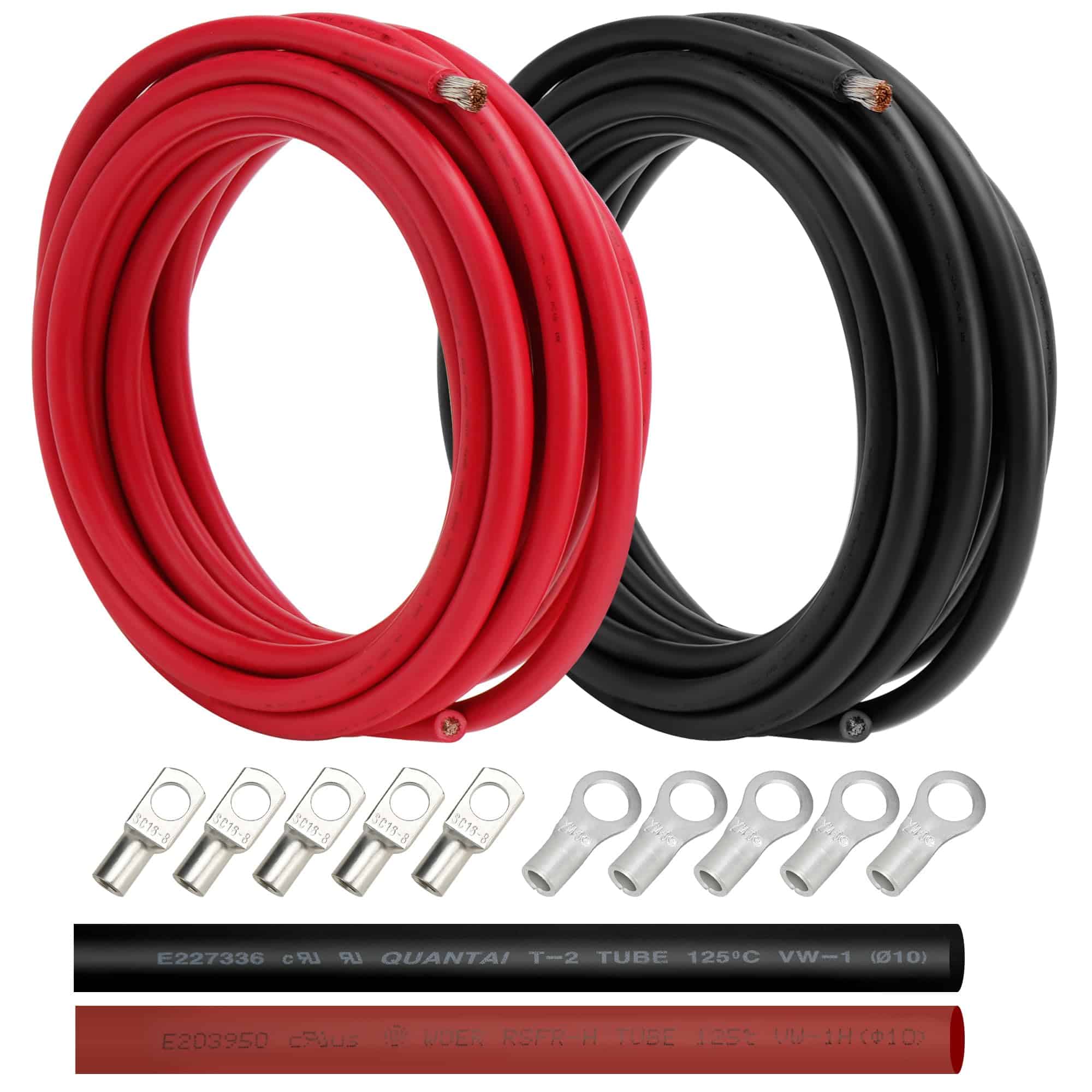 LoteFancy 6 AWG Cable, 6 Calibre 20FT Rojo + 20FT Negro