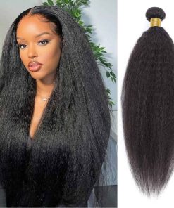 Paquetes de Pelo Humano Kinky Straight 22 Pulgadas 100%