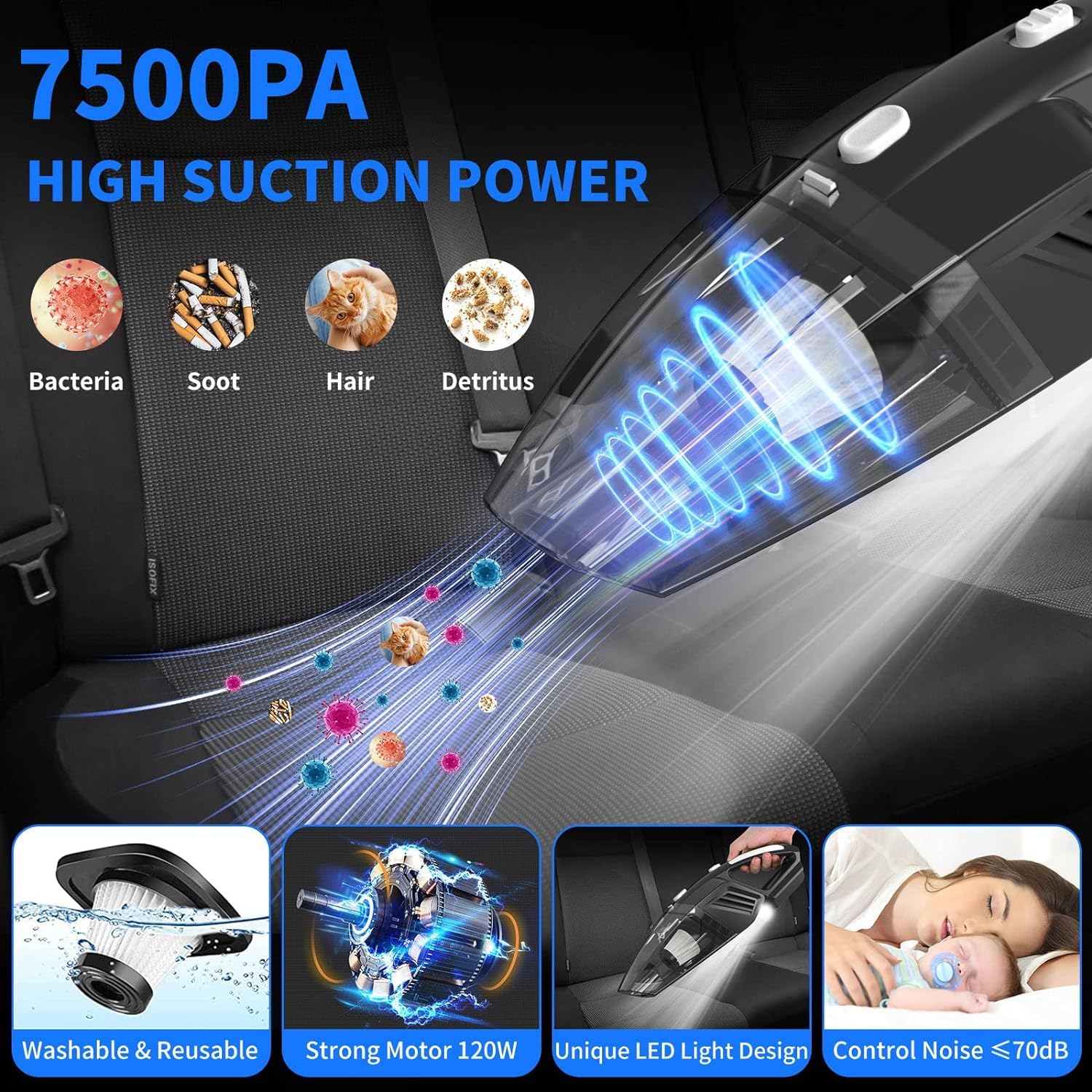 Juego de Detallado de Coche CYANBAMBOO de 17 Piezas, Kit de - Imagen 3