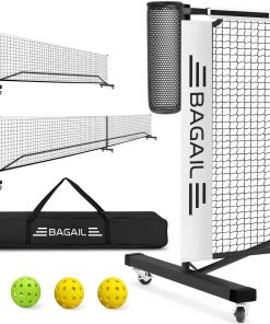 Red portátil de pickleball BAGAIL con -Blanco