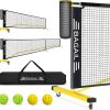 Red portátil de pickleball BAGAIL con -Amarillo + Negro