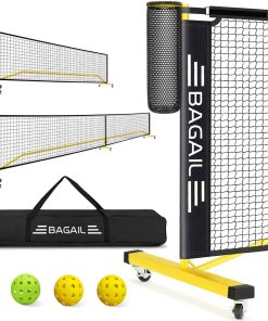 Red portátil de pickleball BAGAIL con -Amarillo + Negro