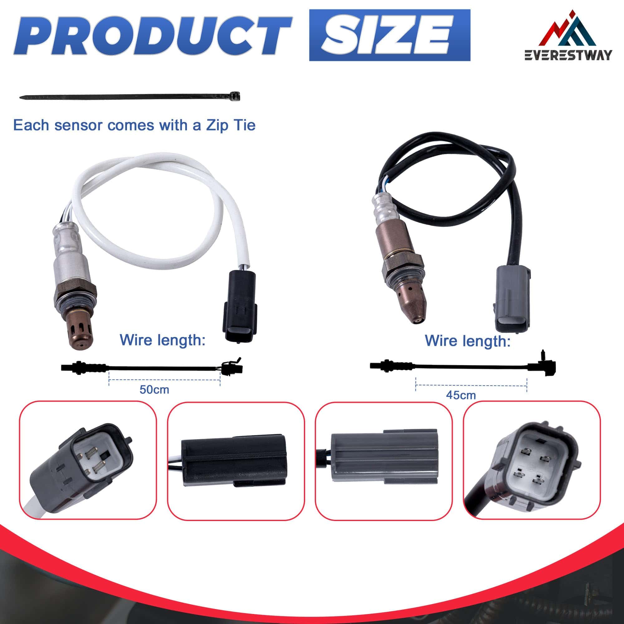 Sensor de Oxígeno Everestway 234-9036 234-4382 Upstream y - Imagen 3