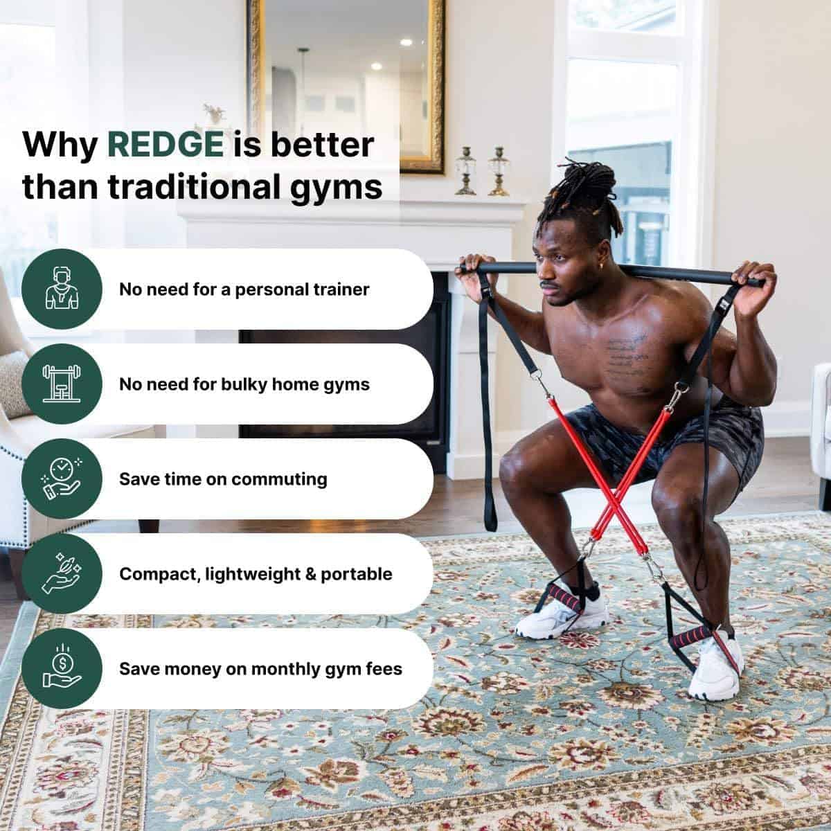 Conjunto Completo de Gimnasio Portátil Redge Fit� Para Todo - Imagen 3