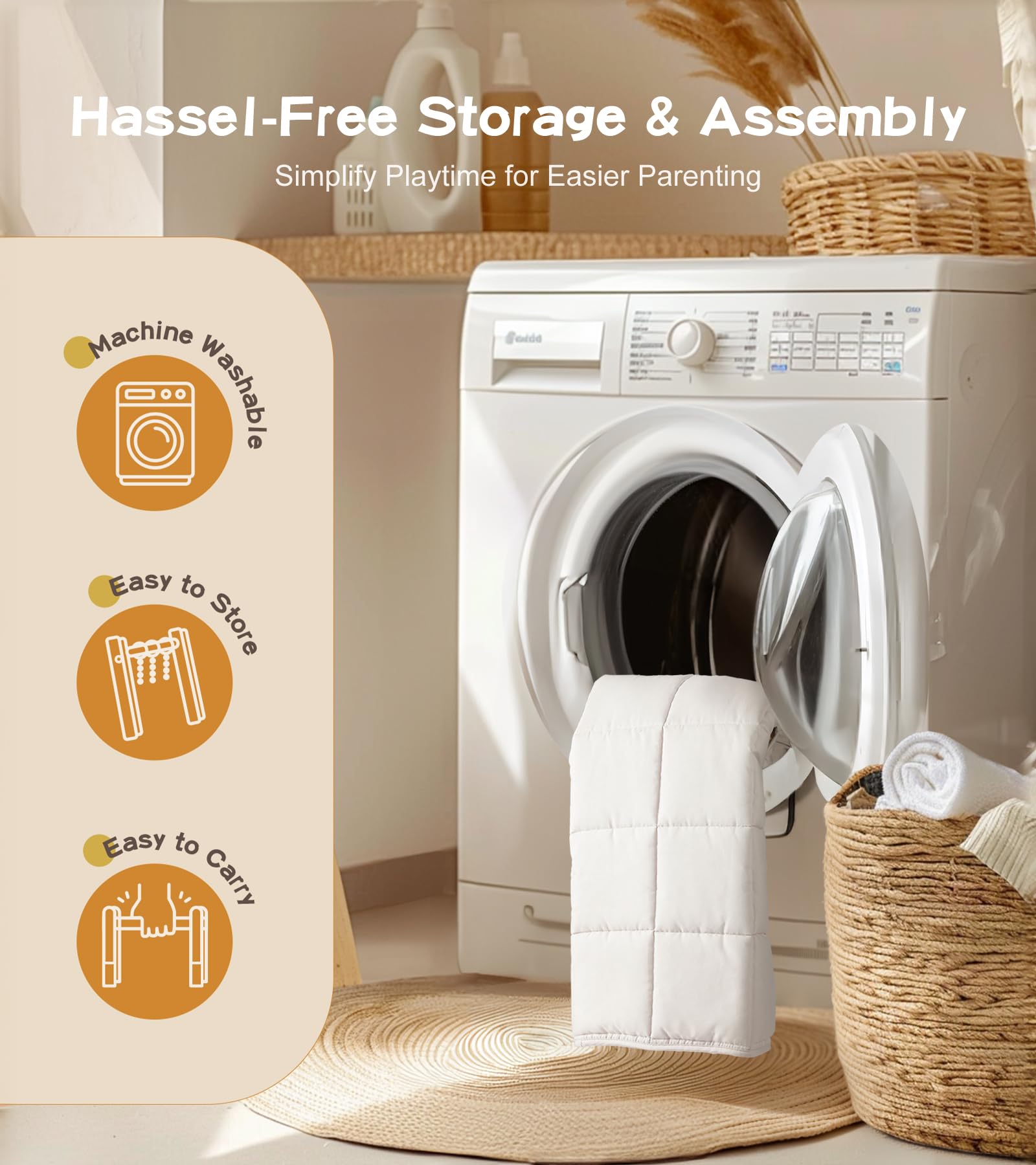 Gimnasio para Bebés con Tapete, Gimnasio de Juegos de - Imagen 6