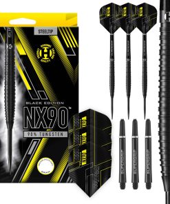 Set de Dardos Harrows NX90 Black Edition de Punta de Acero