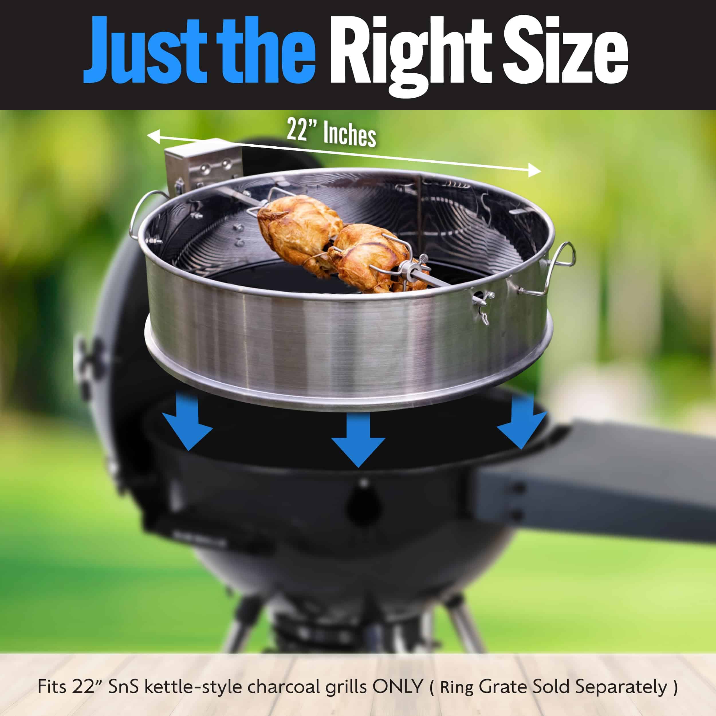 Slow ´N Sear´ Kit de Parrilla Giratoria para parrillas SnS - Imagen 4