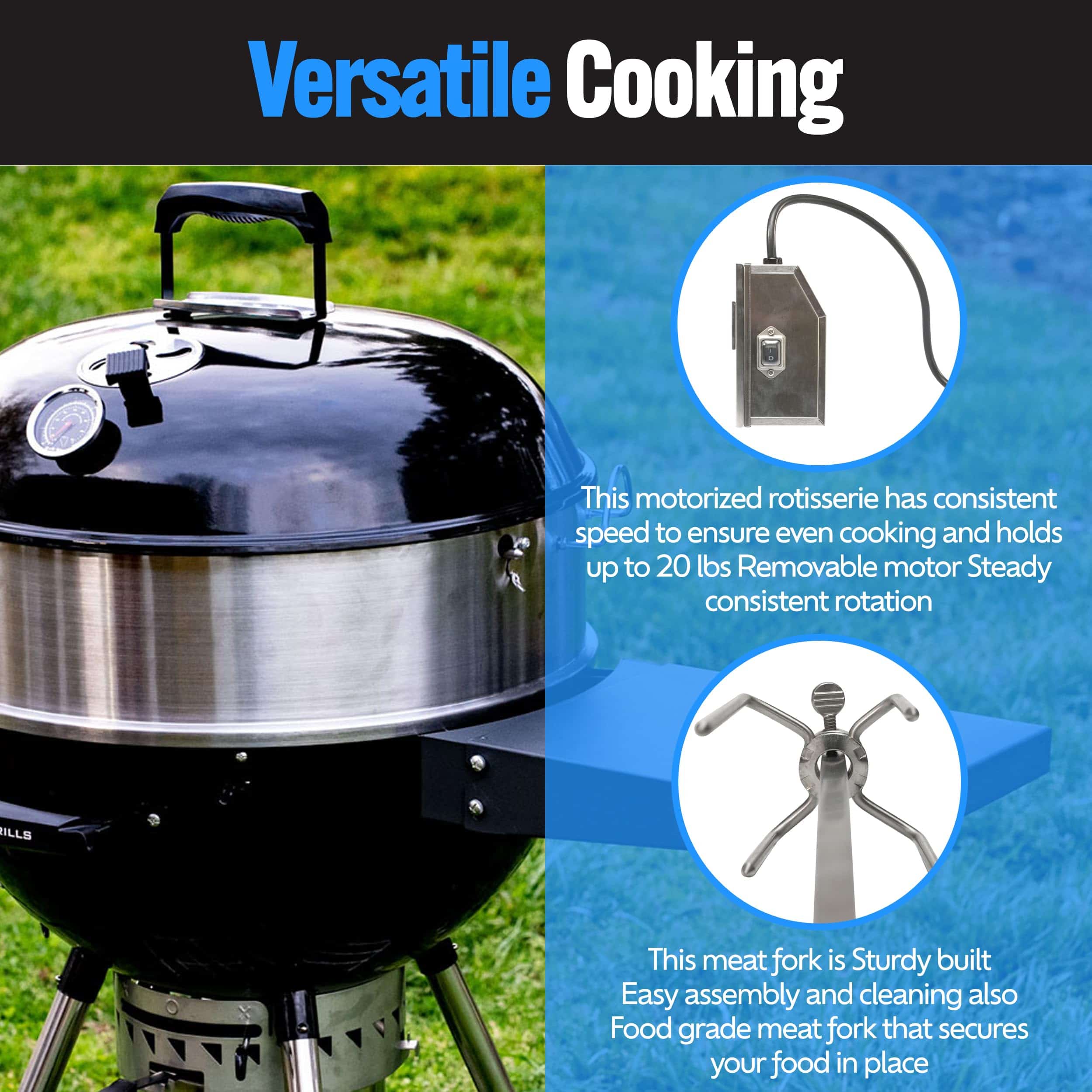 Slow ´N Sear´ Kit de Parrilla Giratoria para parrillas SnS - Imagen 6