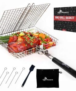 Canasta de Parrilla de Acero Inoxidable Resistente PEENOZ