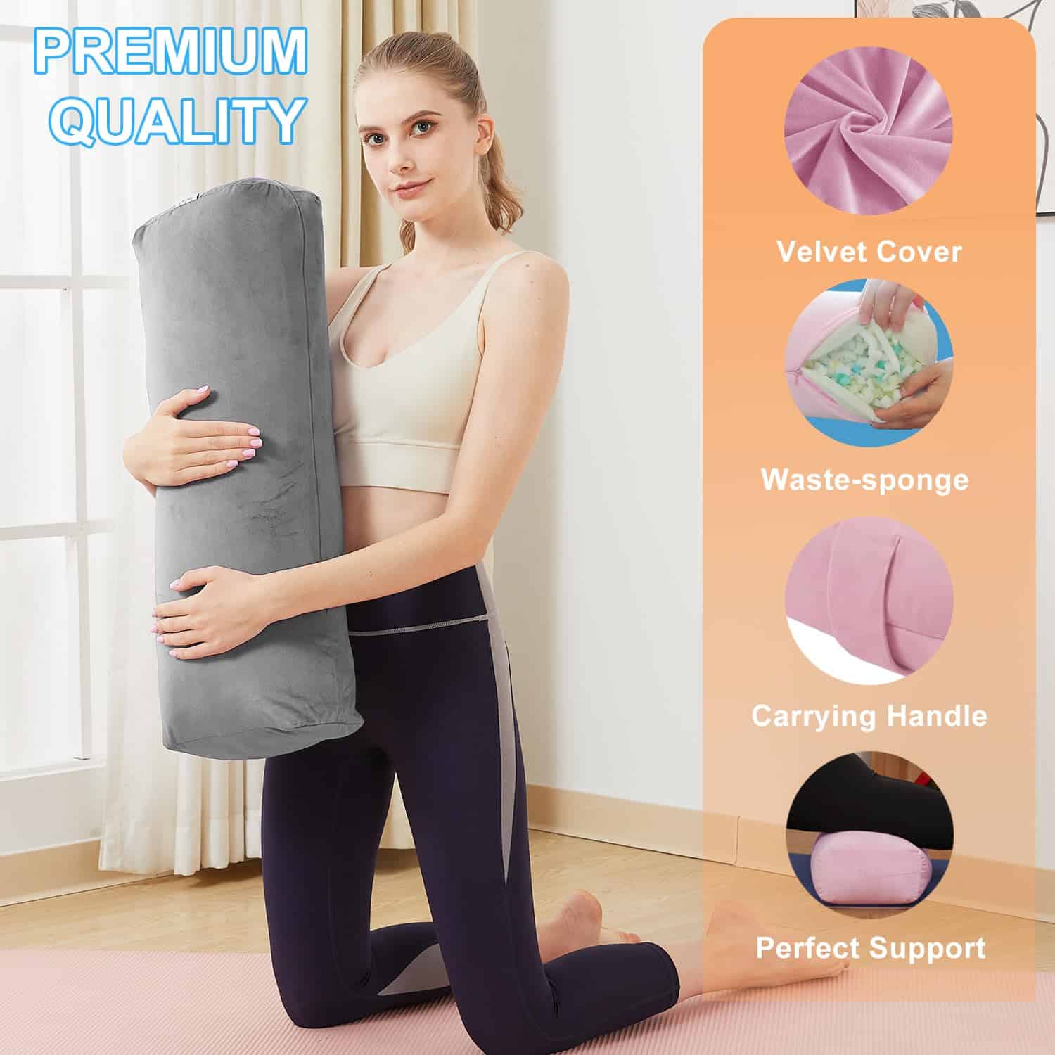 Almohada de Yoga Bolster para Yoga Restaurativo - Almohada - Imagen 3