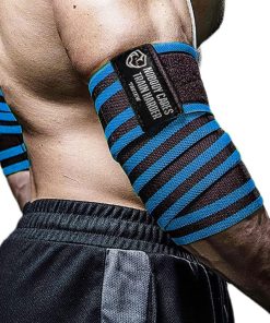 Vendas de Codo para Levantamiento de Pesas -Azul y Negro