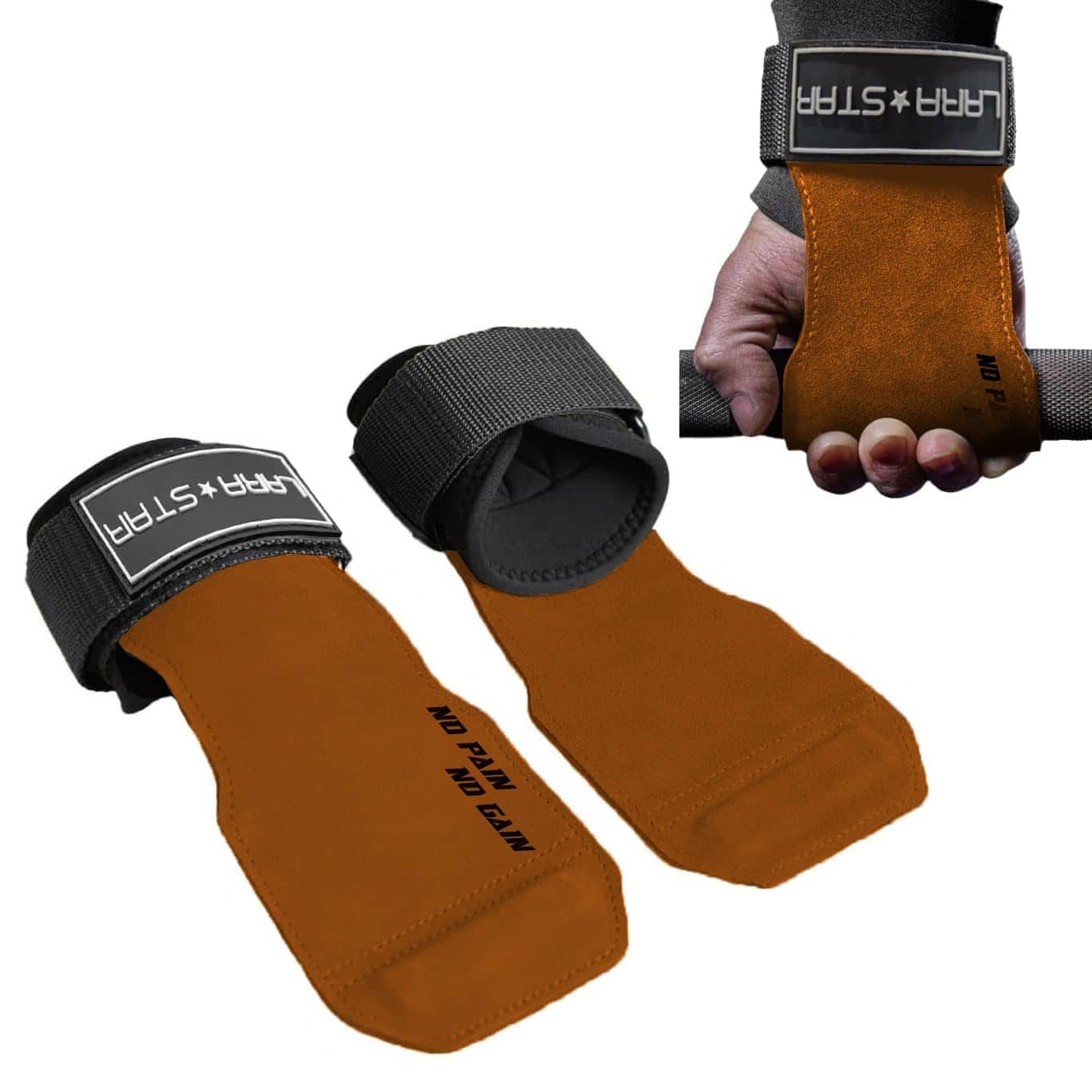 LARA STAR Ganchos de Muñeca para -Brown