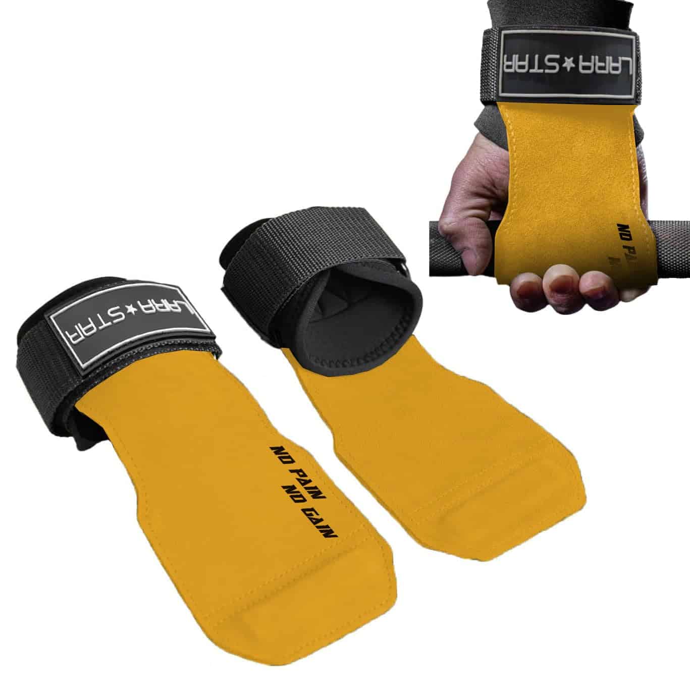 Ganchos de Muñeca para Levantamiento de Pesas LARA STAR -
