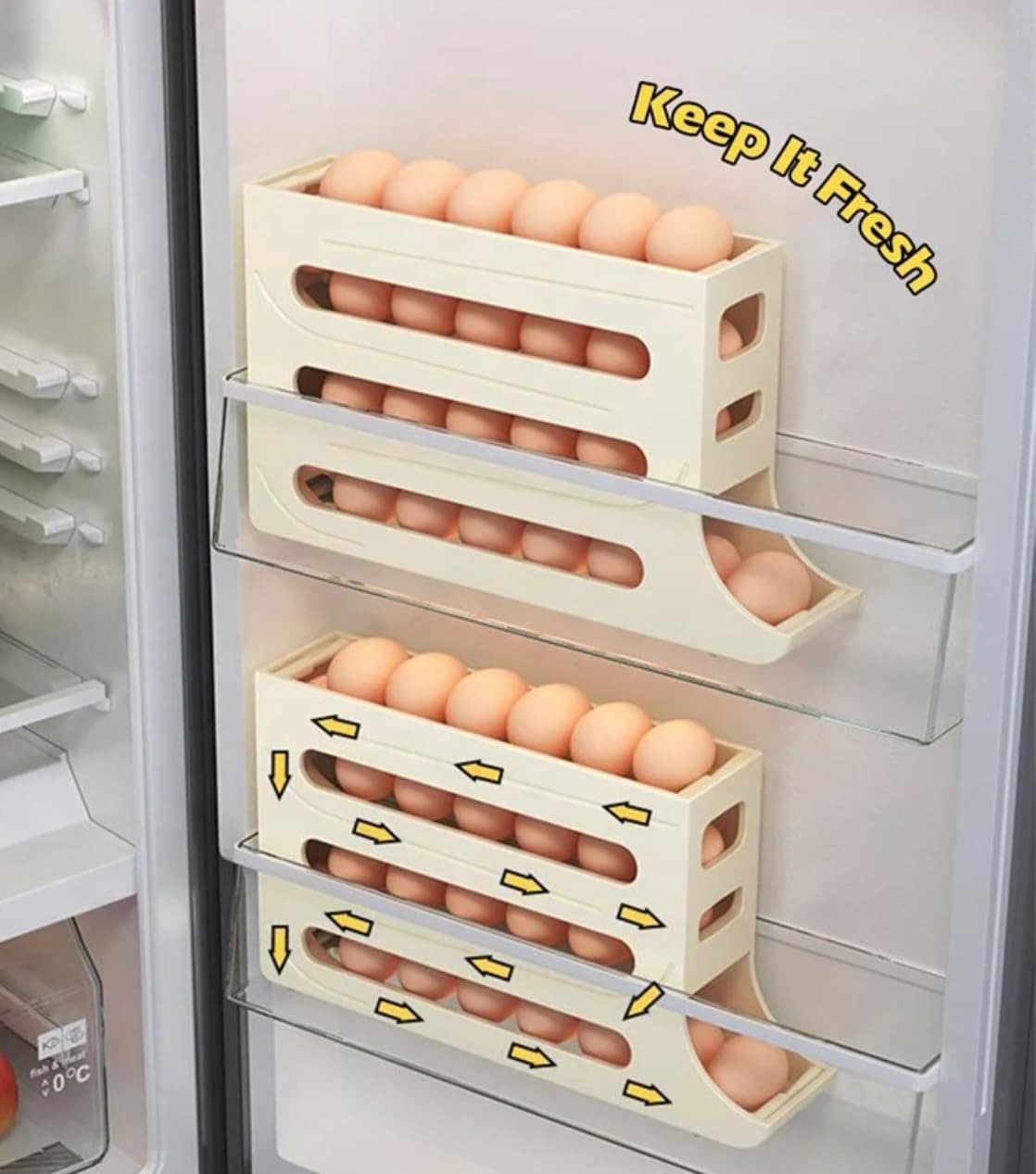 Organizador de Huevos Apilable para Refrigerador de 4 - Imagen 4