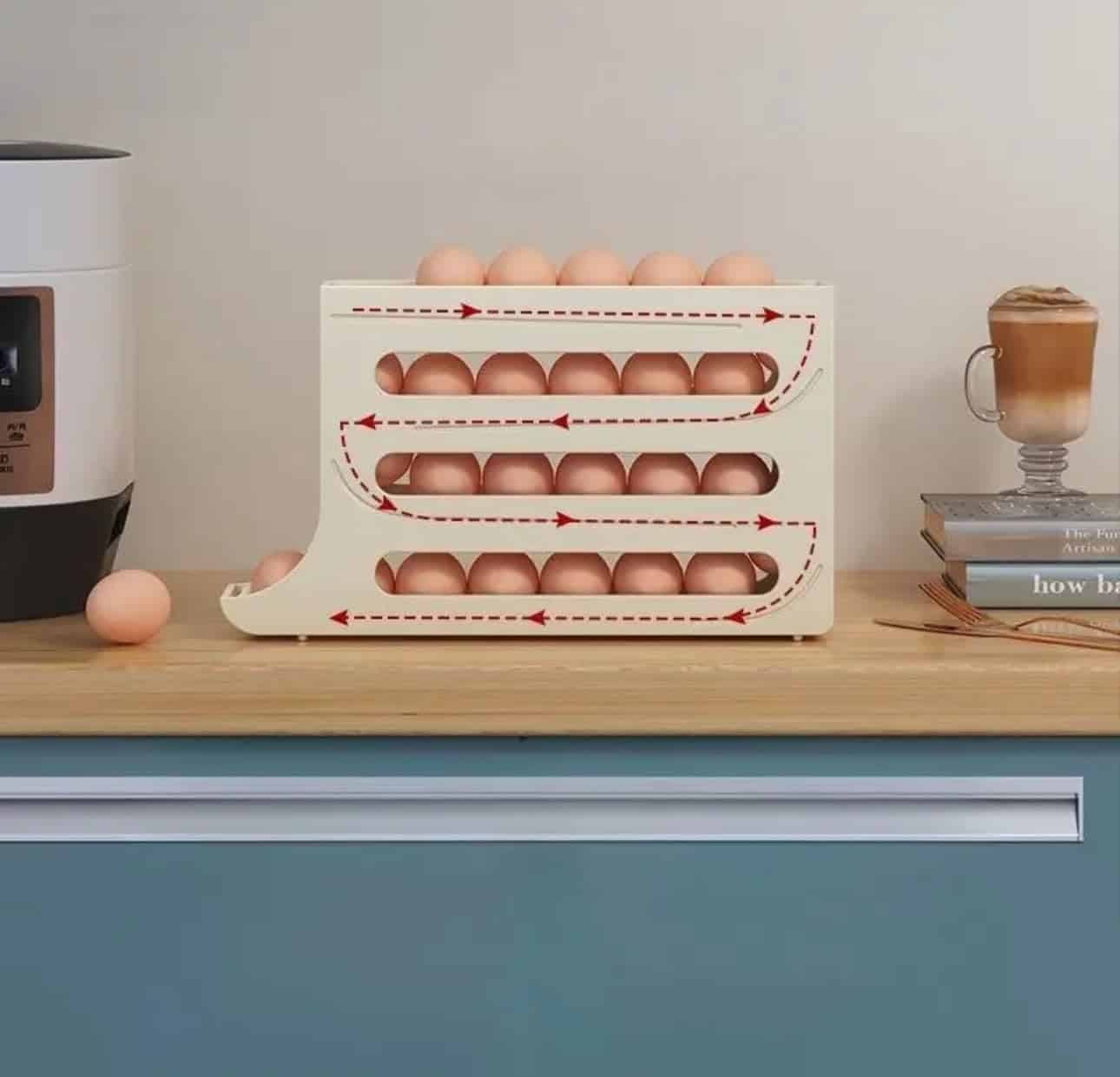 Organizador de Huevos Apilable para Refrigerador de 4 - Imagen 5