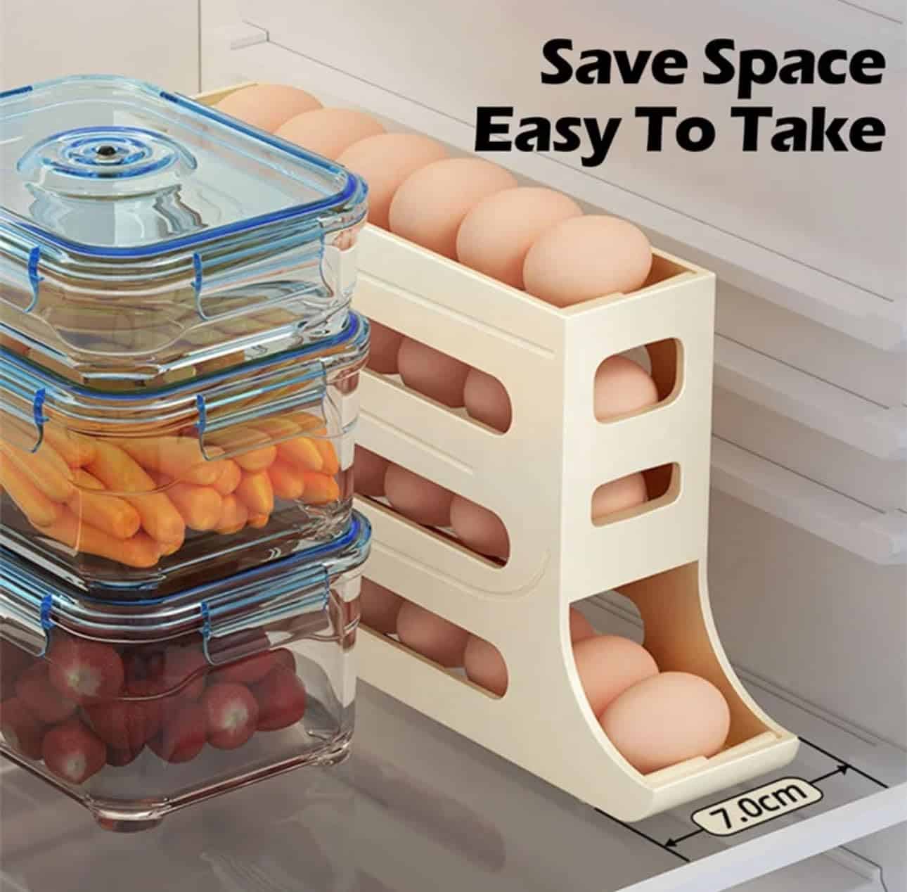Organizador de Huevos Apilable para Refrigerador de 4 - Imagen 3