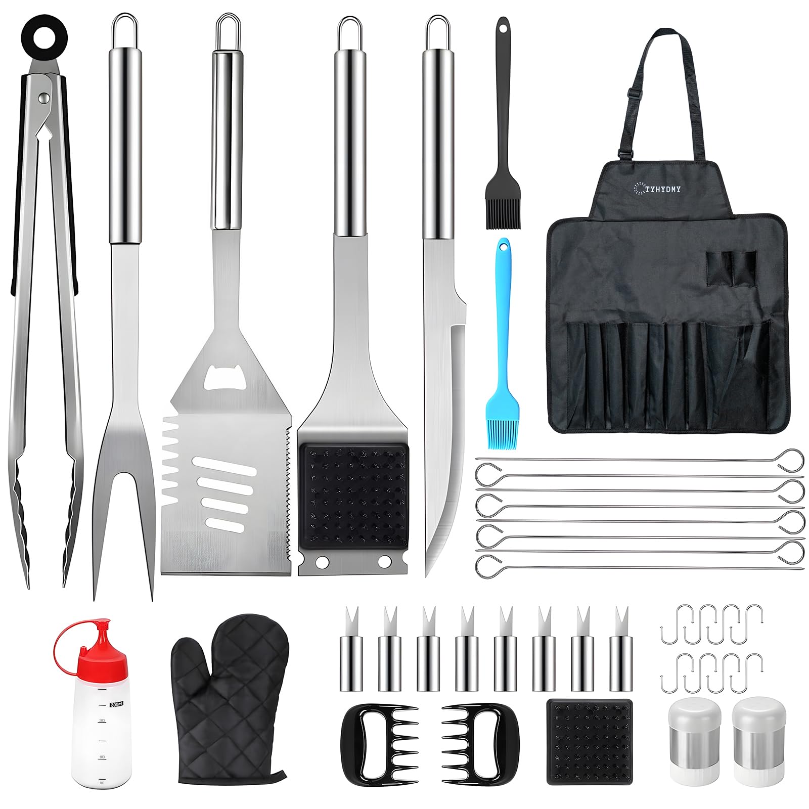 TYHYDMY Set de Herramientas para Parrilla con Bolsa de