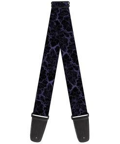 Correa de guitarra Buckle-Down Mármol Negro Morado,