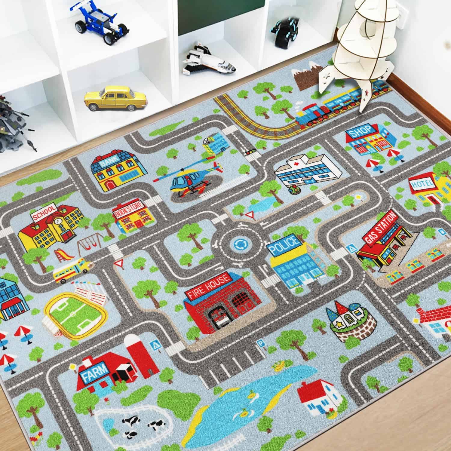 Tapete para niños Capslpad educativo 6.6' x 5' Alfombra de