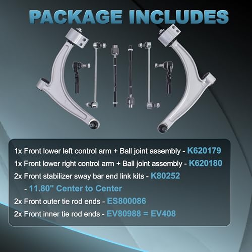 EVERESTWAY 8PCS Kit de Suspensión Delantera Brazos de - Imagen 3
