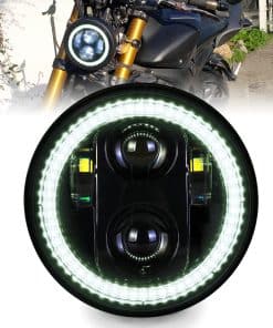 Faro LED blanco de 5 3/4 pulgadas para motocicleta