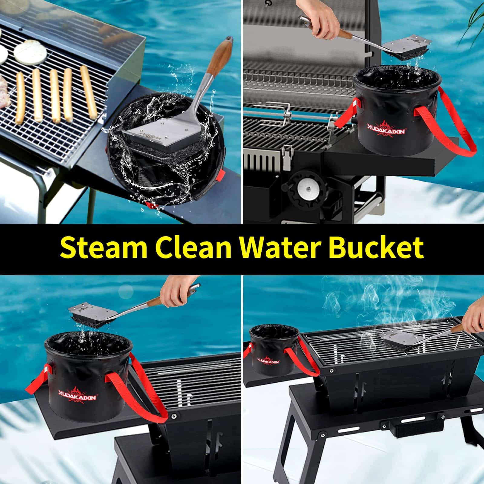 XUDAKAIXIN Cubo de Agua Plegable para la Limpieza de - Imagen 4