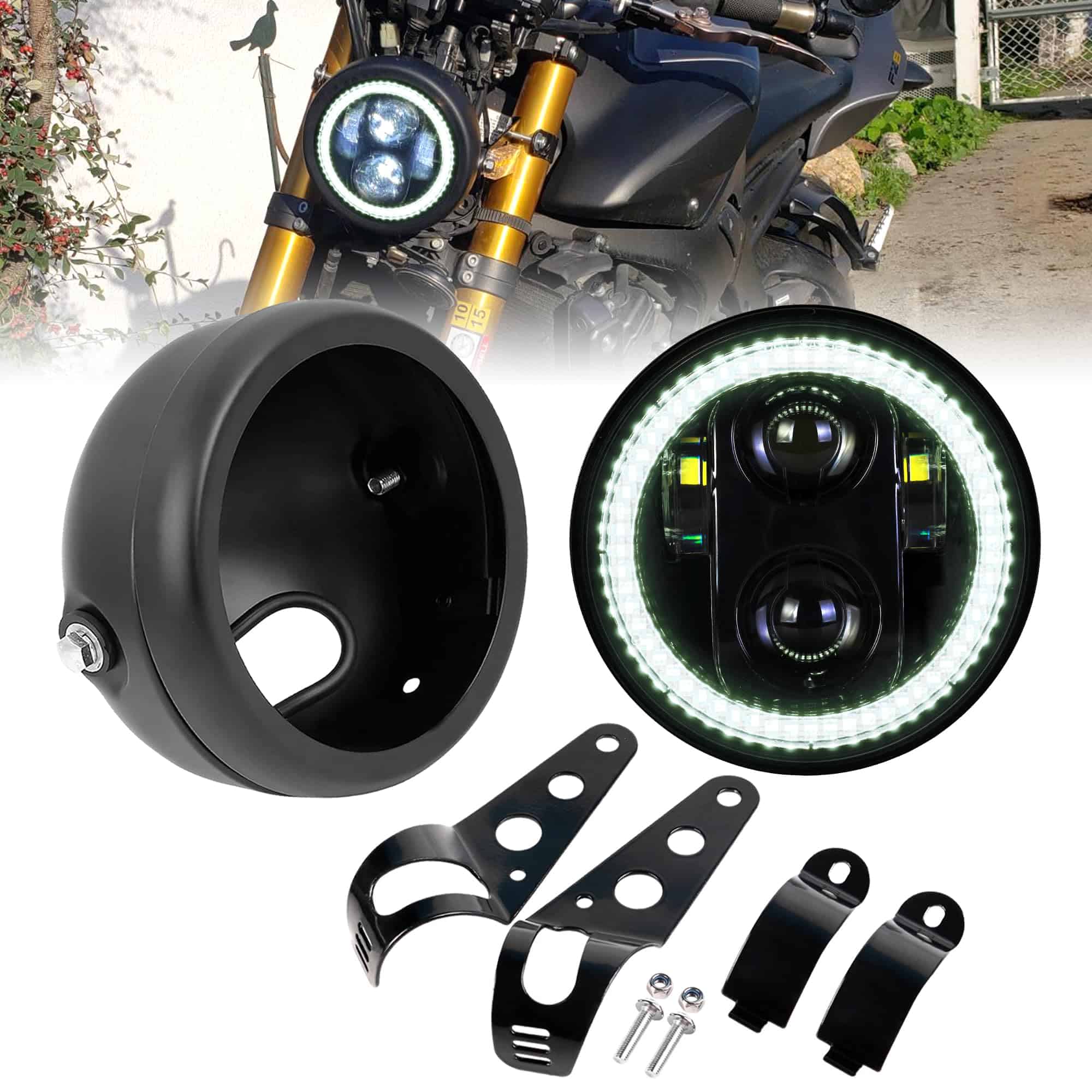 Faros LED blancos HENGTUAOTO 5 3/4 5.75 pulgadas para