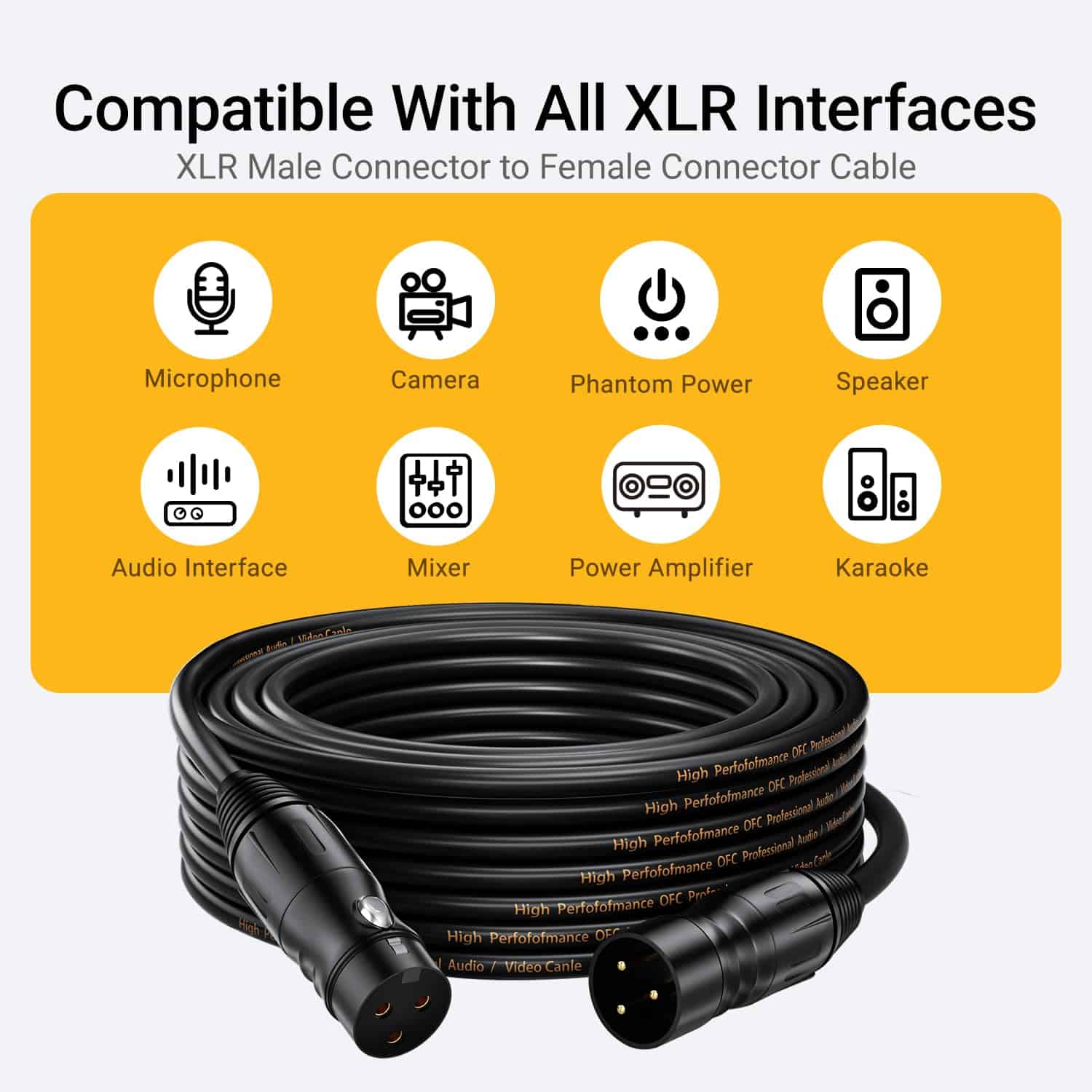 Cables XLR Anewbig 150ft Cable de Micrófono, Cordón - Imagen 8